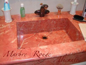 Vasque en marbre rouge Alicante