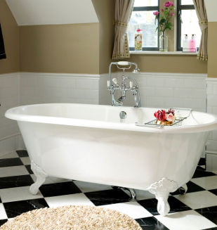 Baignoire CHS-2 Blanc Pied Metal Blanc 4