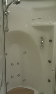 Cabine de Douche intégrale Rondo - siège et buses à jets