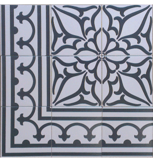 20X20 Angle Vintage Classique C Noir 2