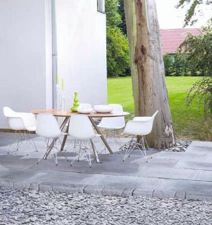 Dallage Marlux Ardelia Graphite - Realisation de terrasse aspect schiste