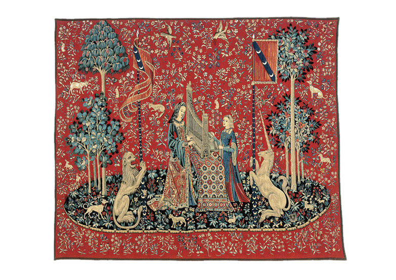 Pansu - Tapisserie décorative - Dame à l'orgue