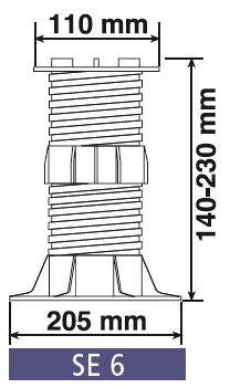 Plot SE6 Auto-nivelant H=140-230mm 2