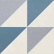 20x20 Vintage Triangles Rectangles Isocèles Gris Bleu