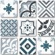 20X20 Décor Vintage Patchwork Gris/Bleu