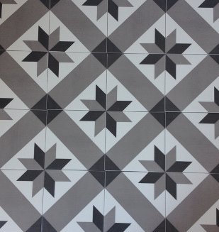 Décor Carrelage Géométrique Gris 20x20