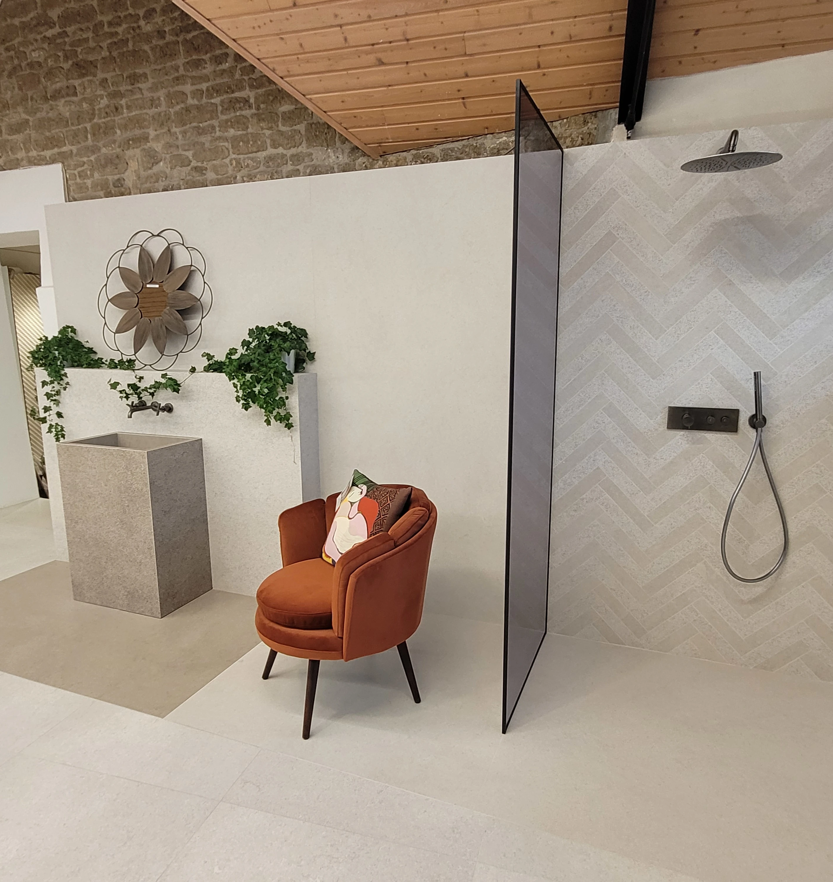 Vasque et Douche à l'italienne épurée ref.Sensoriel Vasque et Douche à l'italienne épurée ref.Sensoriel